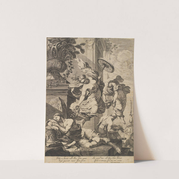 Allegori med Fortuna og en sovende kunstner by Dancker Danckerts