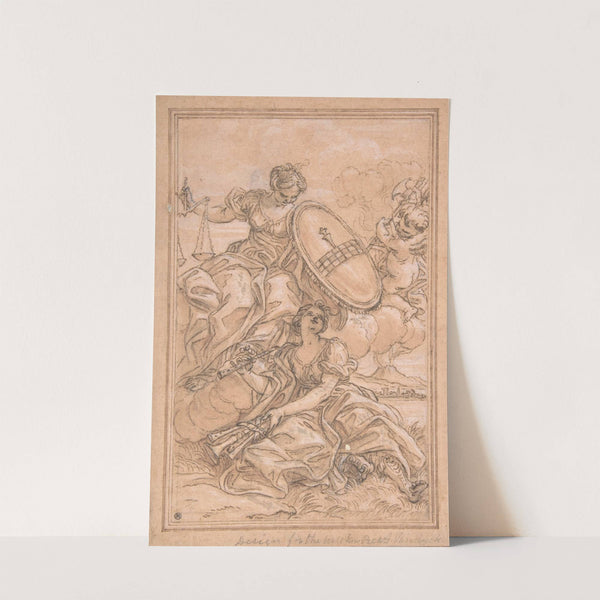 Allegorical Composition; Music and Justice with the Spinola Arms by Giovanni Battista Gaulli