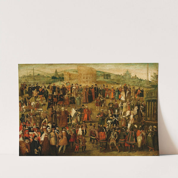 Allegorical composition of François ier on Julius Caesar’s path (16th century) by French School