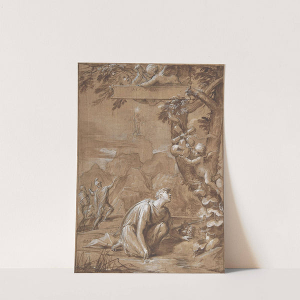 Allegorical Composition with a Young Man Kneeling before a Tree (1615–66) by Giovanni Angelo Canini