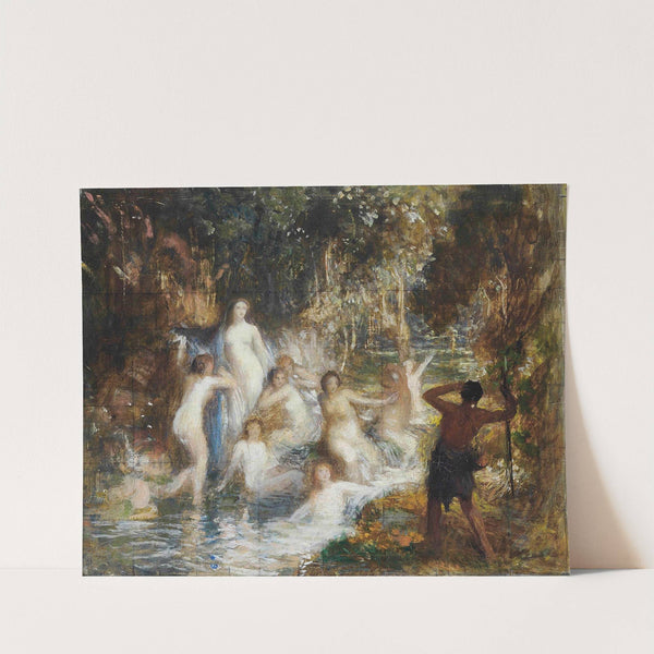Allegorical figures in a stream by George Spencer Watson