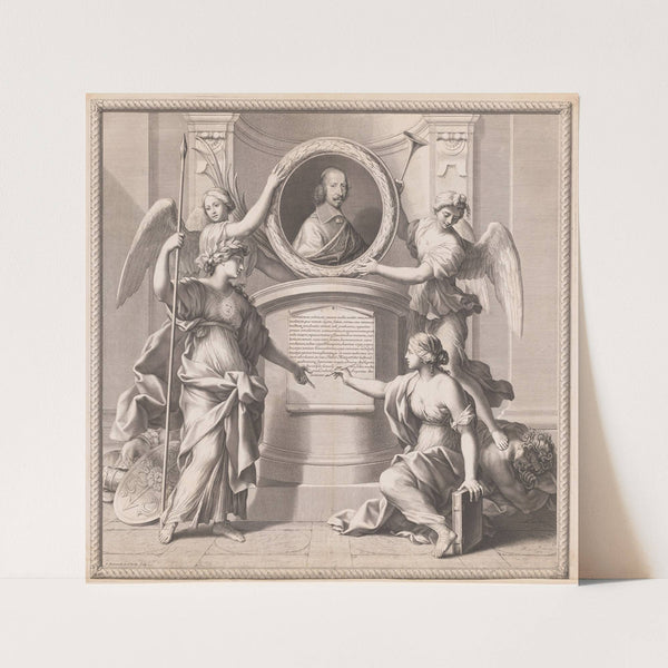 Allegorical portrait of Giulio Raimondo Mazarino by Francois de Poilly