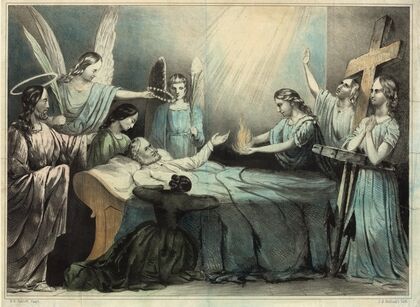 Allegorical representation of the dying Christian (1847)