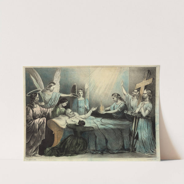 Allegorical representation of the dying Christian (1847) by John H. Bufford'''s & Sons