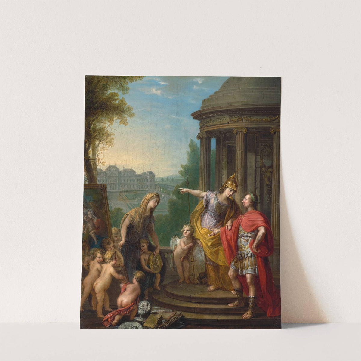 Allegorie auf die Übertragung der kaiserlichen Galerie in das Belvedere (1781) by Vinzenz Fischer