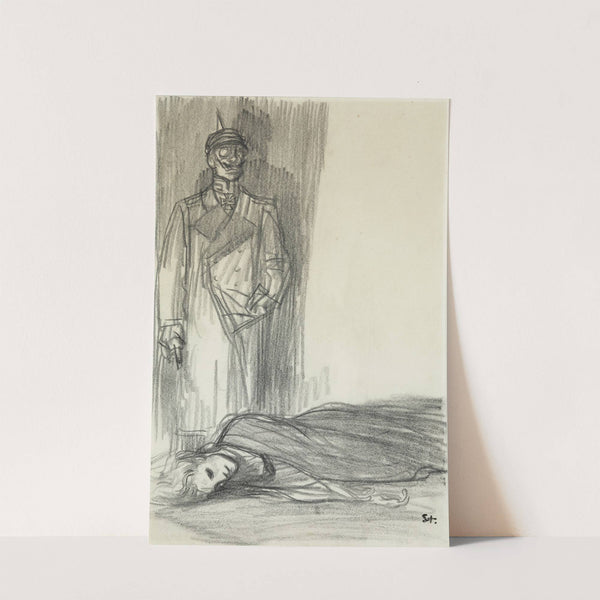 Allégorie de la guerre – Etude pour la France assassinée by Théophile Alexandre Steinlen