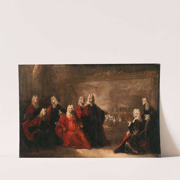 Allégorie des fiançailles de Louis XV avec l'infante Marie-Anne-Victoire d'Espagne by Nicolas de Largillière