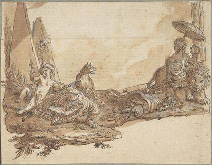 Allegories of Africa and America — size preview