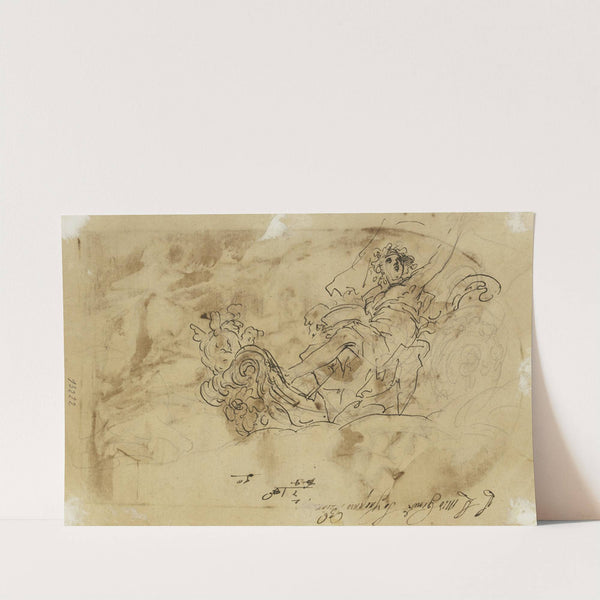 Allegorische Figur auf einem Wagen by Gaspare Diziani