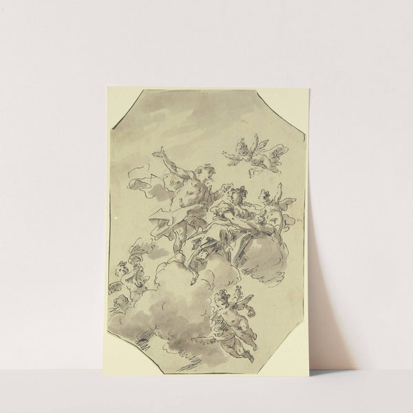 Allegorische Figurengruppe auf Wolken by Gaspare Diziani