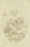 Allegorische Figurengruppe auf Wolken (Concordia, Temperanza und Tranquilità)