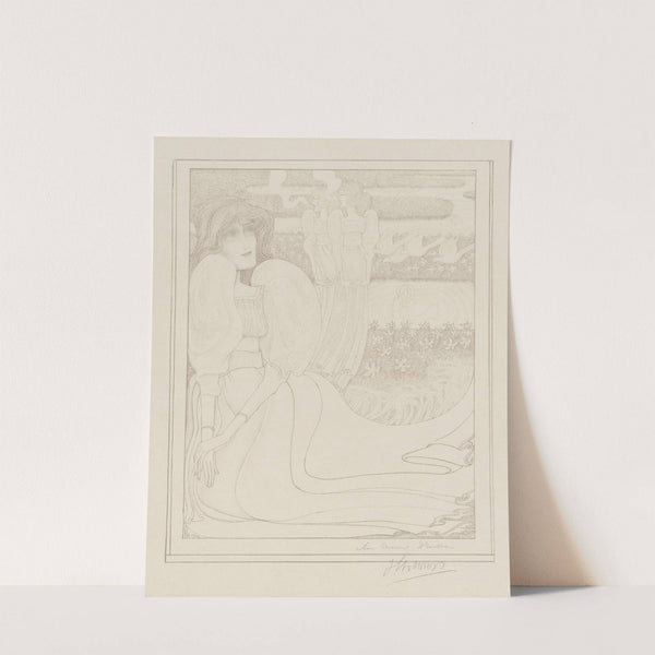 Allegorische voorstelling met drie vrouwen in een tuin by Jan Toorop