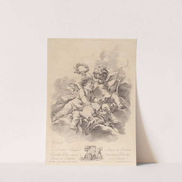 Allegory of Music with Two Cherubs and Doves by Gilles Demarteau the Elder