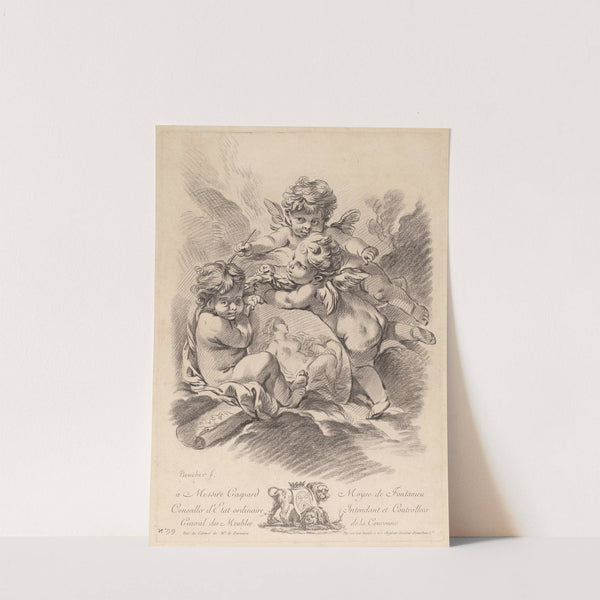 Allegory of Painting with Three Cherubs by Gilles Demarteau the Elder