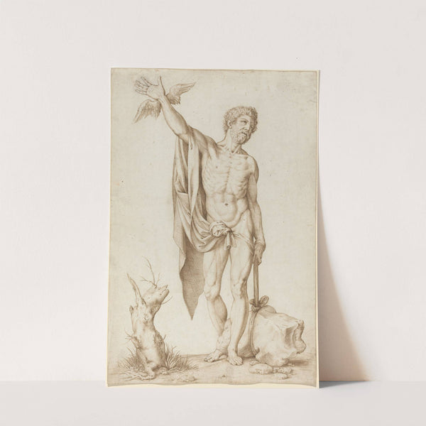 Allegory of Poverty Hindering Wit by Cornelis Cort