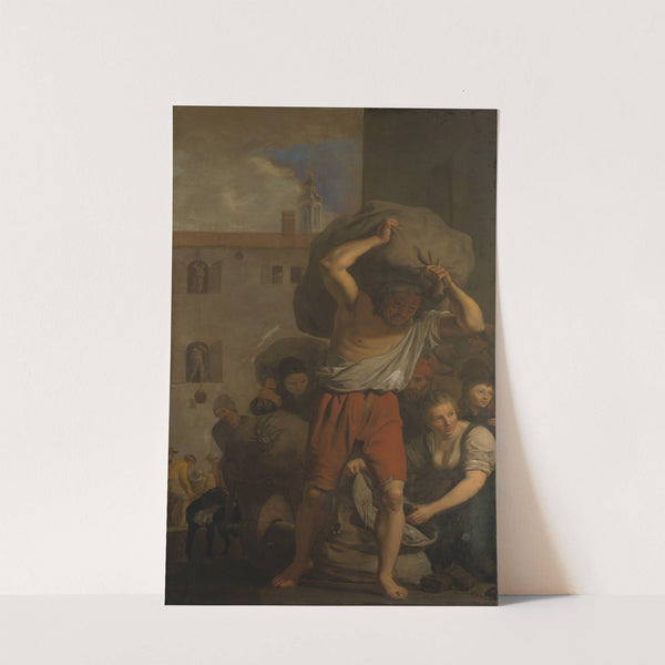 Allegory of the distribution of peat to the poor by Cornelis Holsteyn