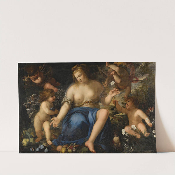 Allegory Of The Earth, With The Four Seasons by Giovanni Battista Discepoli