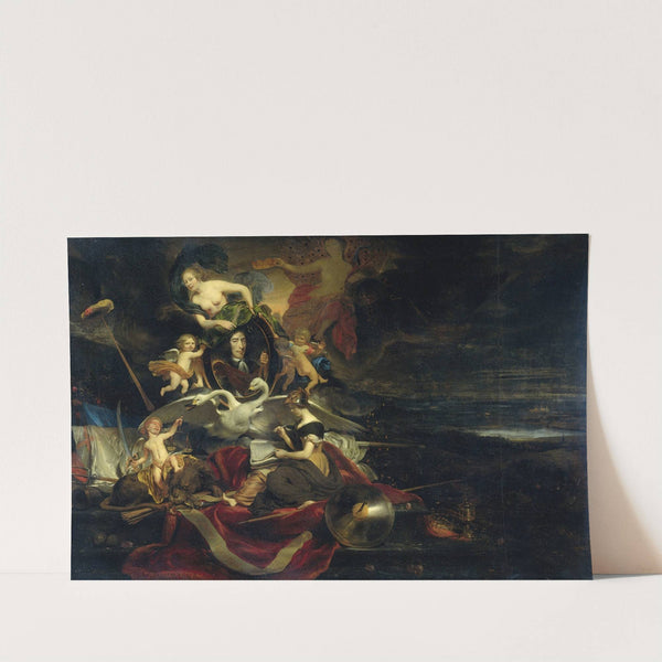 Allegory on the Dutch Raid on the Medway (1667), with a Portrait of Cornelis de Witt by Cornelis Bisschop