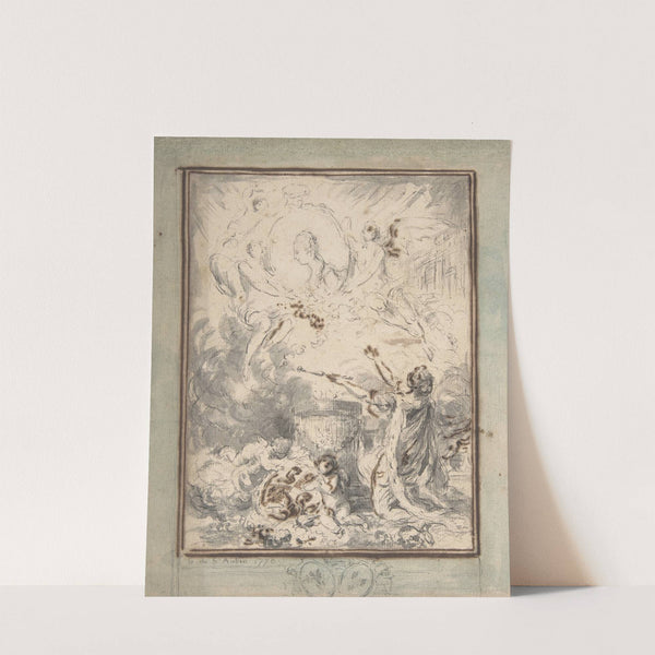 Allegory on the Marriage of the Dauphin and Marie-Antoinette in 1770 (1770) by Gabriel de Saint-Aubin