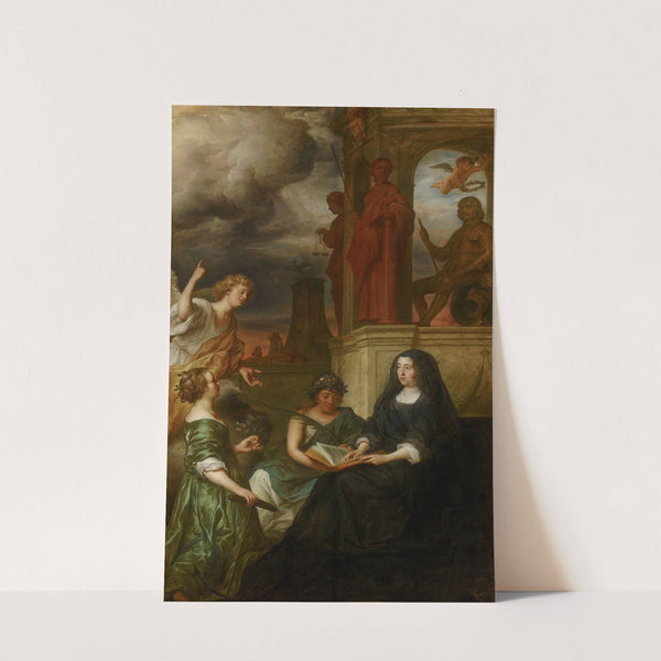 Allegory on the Memory of Stadholder Frederik Hendrik (1584-1647), with a Portrait of his Widow, Amalia of Solms-Braunfels (1602-1675) by Govert Flinck