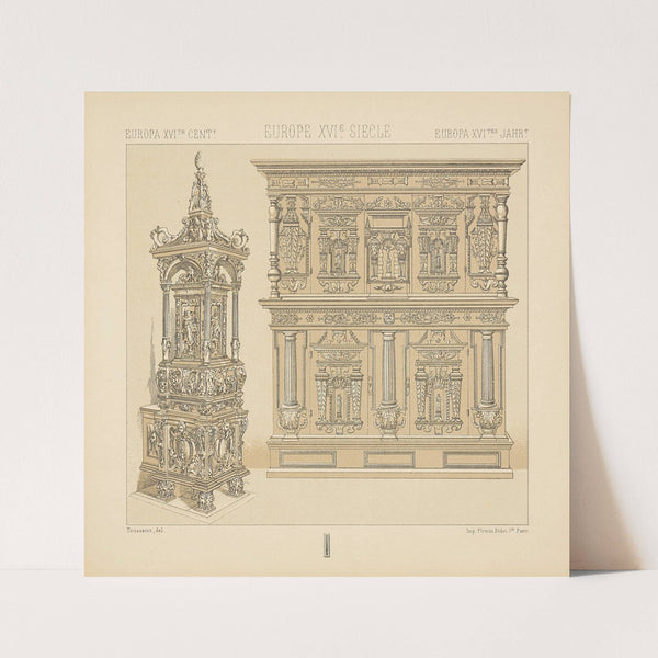 Allemagne – mobilier – le poele (1876-1888) by Auguste Racinet