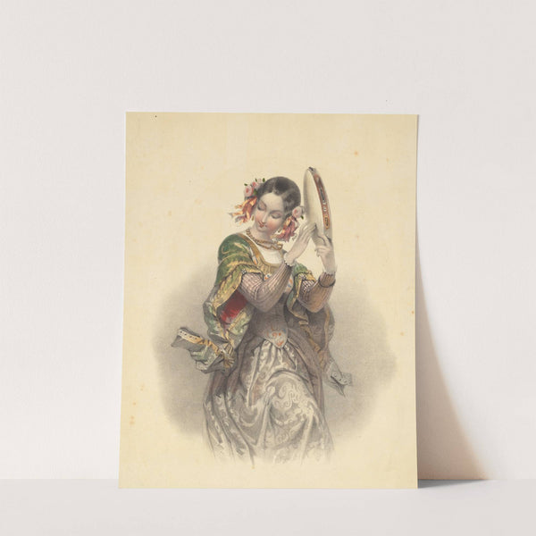 Melle Pauline Leroux. Pas villagèois (1844) by Eugène Charles François Guérard