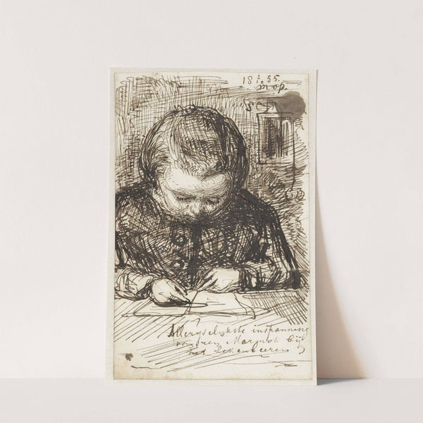 Allerafgrijselijkste inspanning van een marmot bij het leren lezen by August Allebé