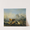 Alm mit Rindern by Joseph Heicke