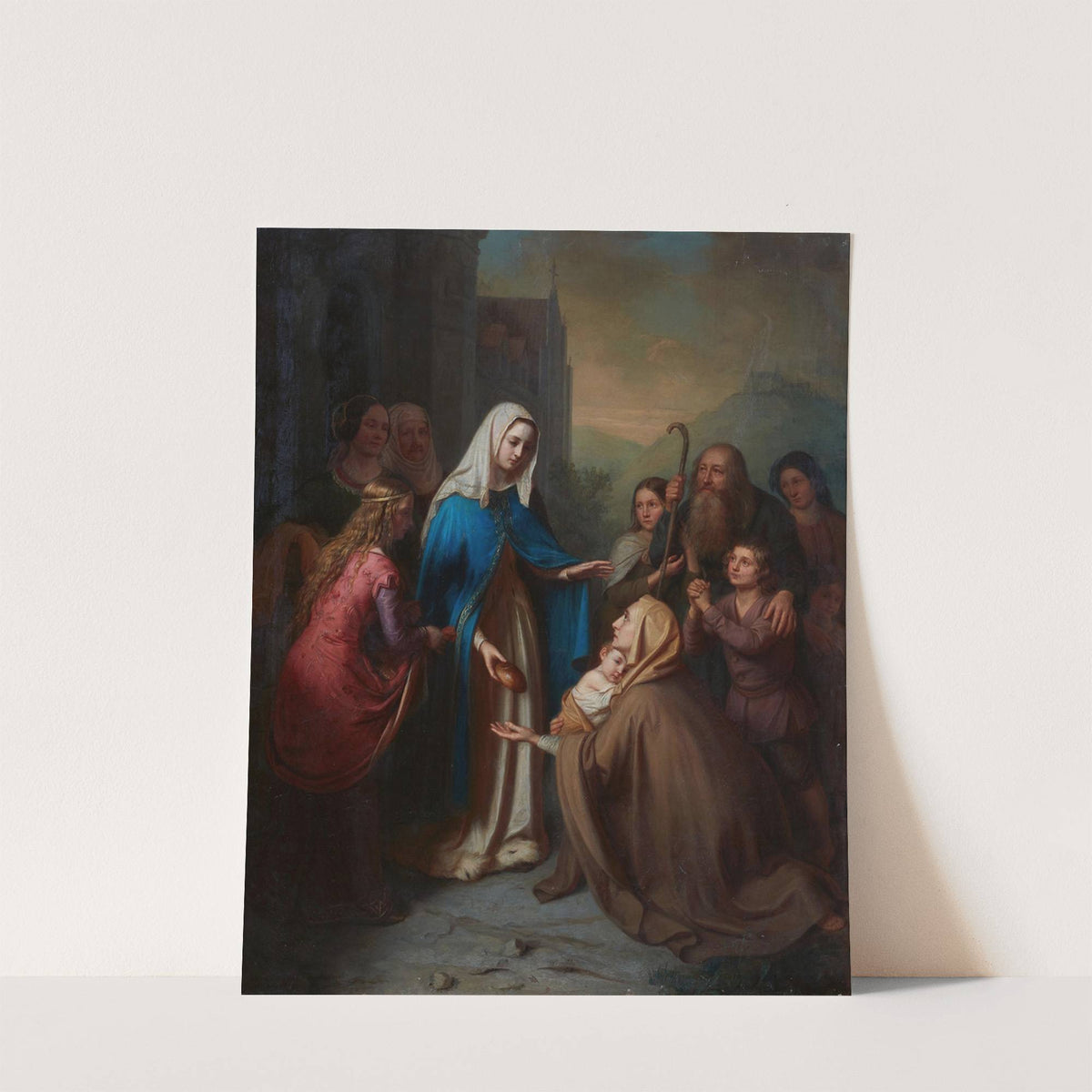 Almosenspende der Heiligen Elisabeth von Thüringen (1857) by Clara Wilhelmine Oenicke