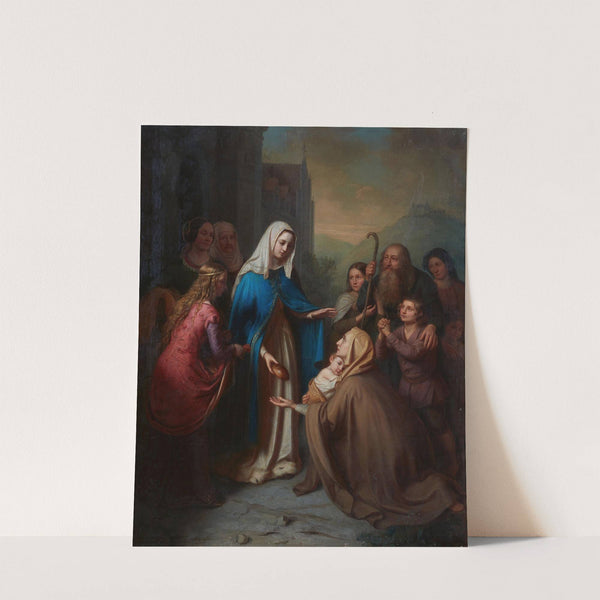 Almosenspende der Heiligen Elisabeth von Thüringen (1857) by Clara Wilhelmine Oenicke