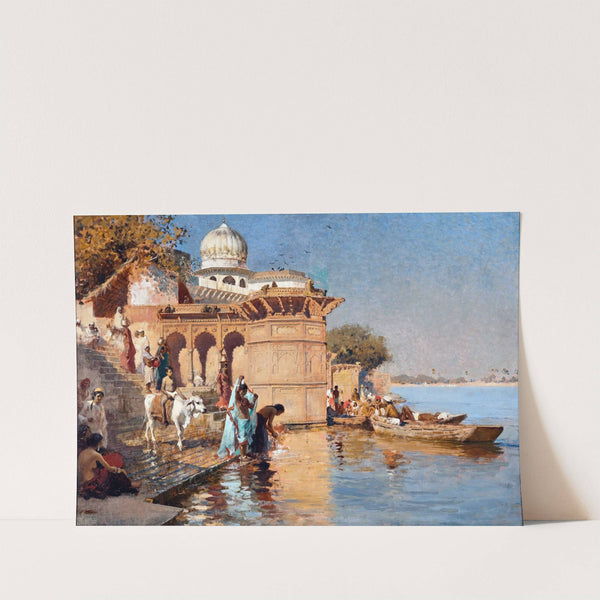 Along the Ghats, Mathura (circa 1880) by Edwin Lord Weeks