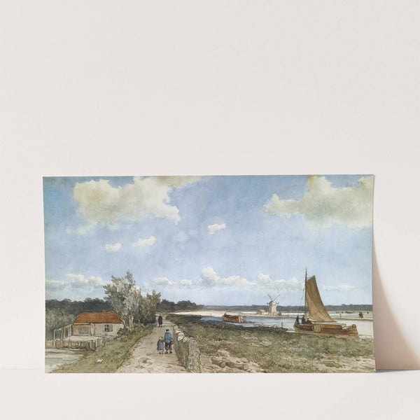 Along The Trekvliet Near The Geestbrug, Voorburg by Johan Hendrik Weissenbruch