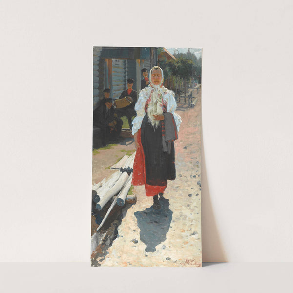 Along the village street by Andrei Ryabushkin