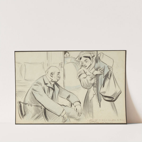 alors, c’est ici, qu’y a une place de bonne d’enfant – oui, petite, c’est pour moi (1905) by Fernand Louis Gottlob