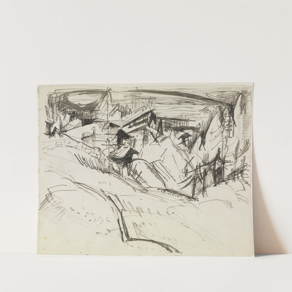 Alp mit Hütten und Tannen (1917) by Ernst Ludwig Kirchner