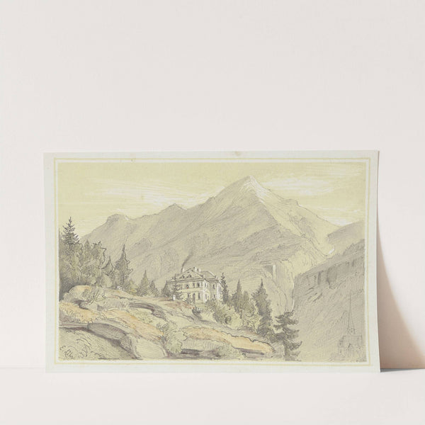 Alpenhotel, im Hintergrund der Gamskarkogel by Emil Ludwig Löhr