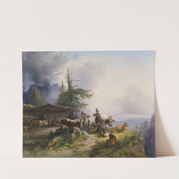 Alpenwirtschaft am Untersberg (1835) by Friedrich August Matthias Gauermann