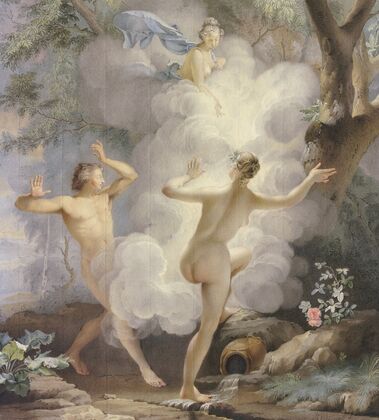 Alpheus Chasing Arethusa Who Is Rescued by Diana