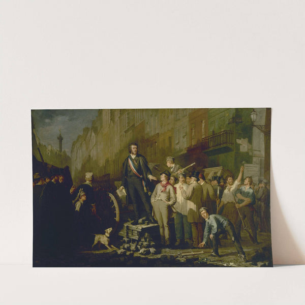 Alphonse Baudin (1811-1851) sur la barricade du faubourg Saint-Antoine, le 3 décembre 1851 by Ernest Pichio