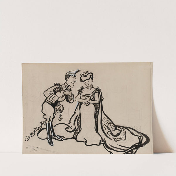 Alphonse XIII apporte son coeur à la ville de Paris by Caran d'Ache