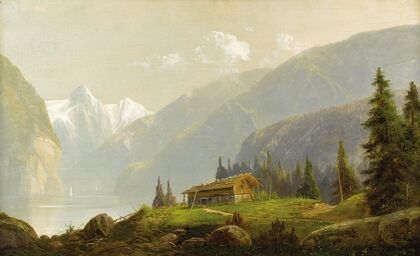 Alpine Landscape Mountain Hut