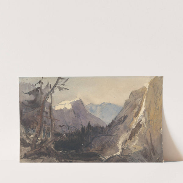 Alpine Landscape, possibly the Matterhorn (ca. 1834) by William James Müller