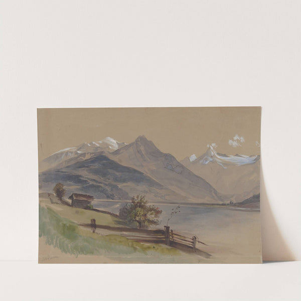 Alpine Landscape with a Lake by Friedrich Carl von Scheidlin