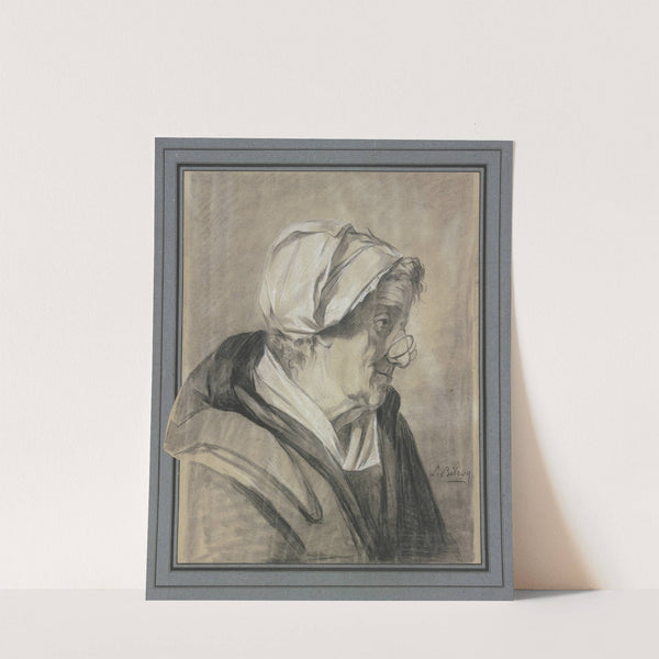 Alte Frau im Profil, nach rechts schauend by Louis-Marc-Antoine Bilcoq