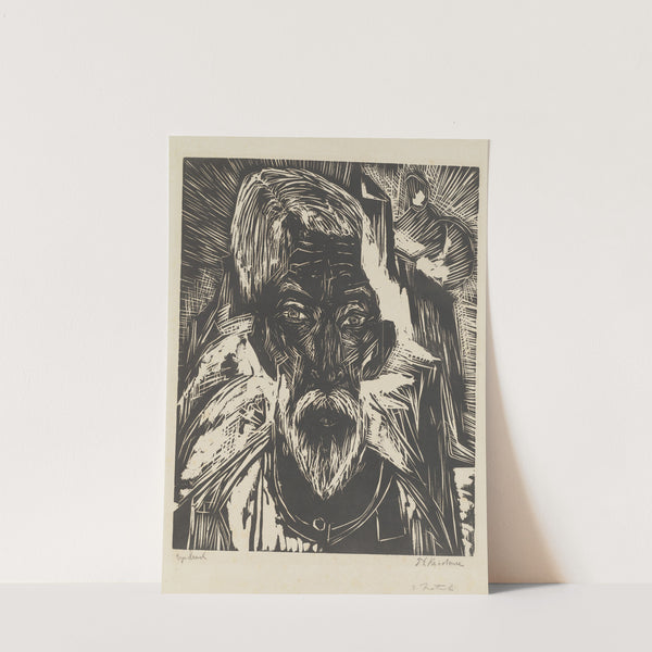 Alter Bauer. – Kopf Senn R. (1917 – 1918) by Ernst Ludwig Kirchner