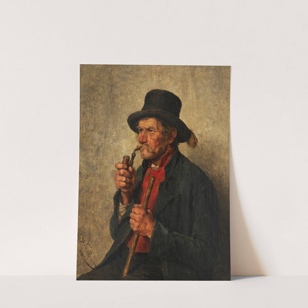 Alter Bauer mit Pfeife (1886) by Hugo Kauffmann