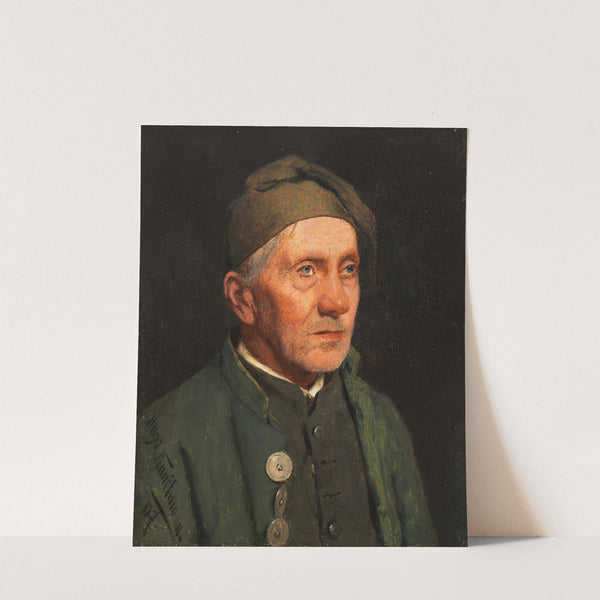 Alter Bauer mit Zipfelhaube by Hugo Kauffmann