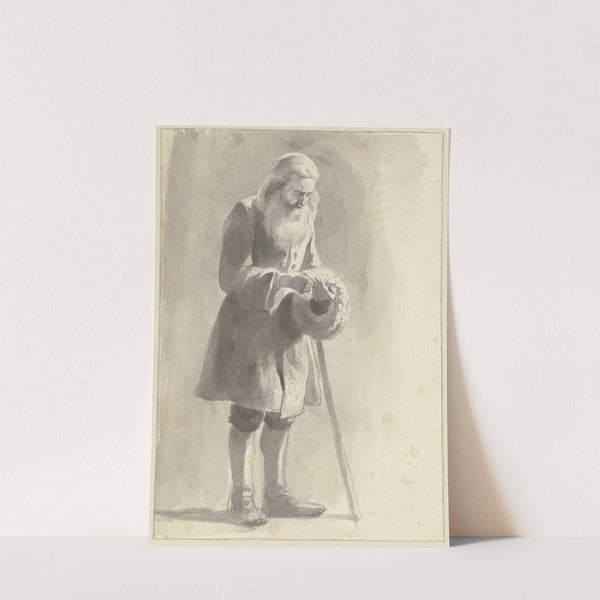 Alter Bettler mit Muff, Geld zählend by Jean-Jacques de Boissieu