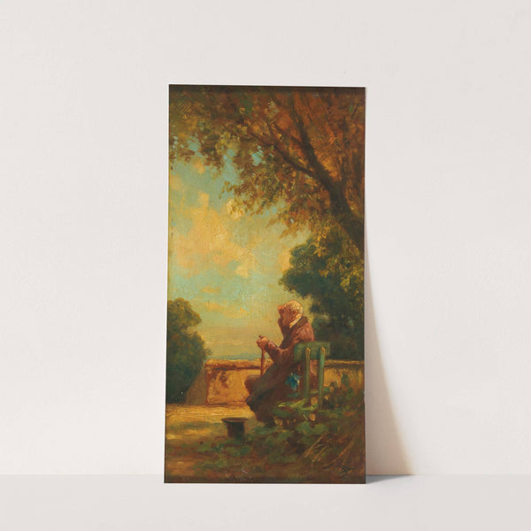 Alter Mann auf einer Bank (c1865) by Carl Spitzweg