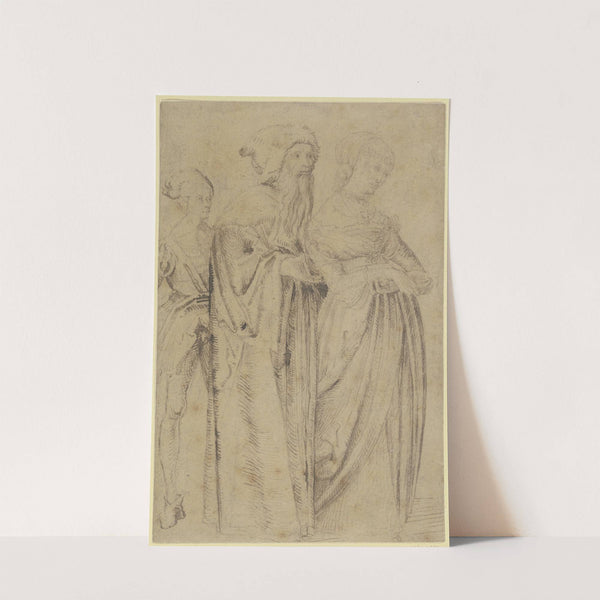 Alter Mann mit Frau und Schleppenträger by Hans von Kulmbach